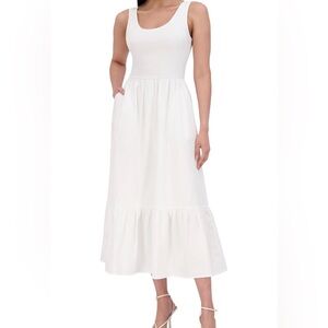 Steve Madden Sleeveless Maxi Dress White - Large